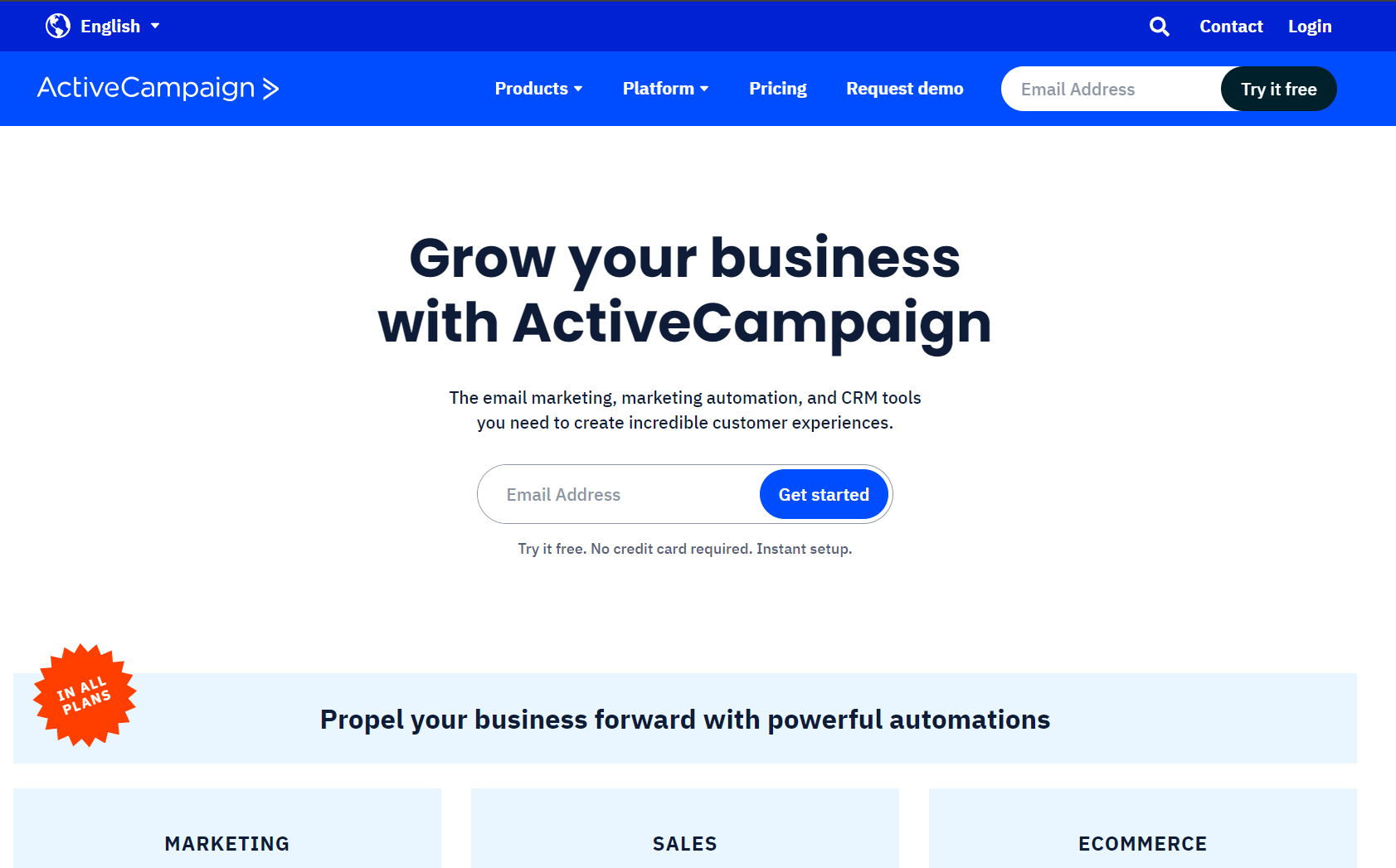 active campaign homepage